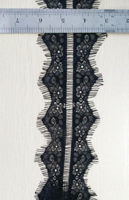 Hitam Cotton Garment Pakaian Dekoratif Lace Potong Dalam eyelash Lace