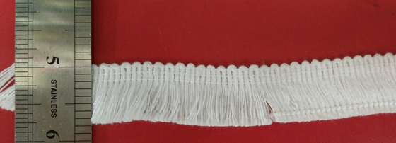Lembut tebal pendek Fringe Crochet Lace merayap / Cotton Lace Potong
