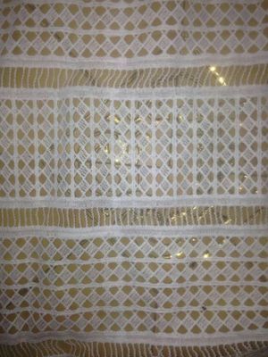Pola biasa Dekoratif Lace Potong Bunga Pola Putih Untuk Dresses Girl