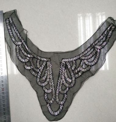 Dekoratif Wanita Gaun Handmade Beaded Collar, Pearl Collar