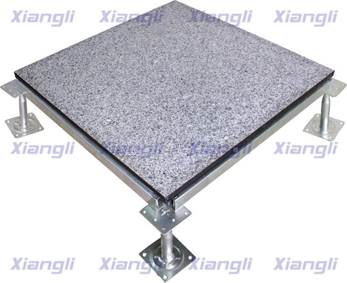 Granit Finish Dibesarkan Logam Floor / Dibesarkan Access Flooring Fireproof