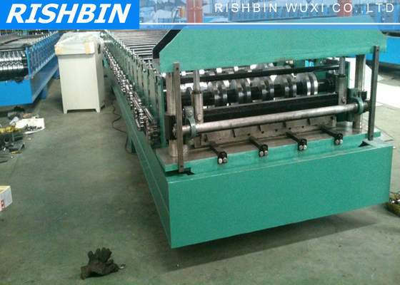 Imperial Rib trapesium Logam Roof Panel Roll Forming Machine dengan Auto Uncoiler