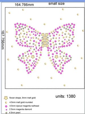 Bunga Hot Perbaiki Rhinestone transfer Setengah Putaran berlian imitasi SGS Colorful