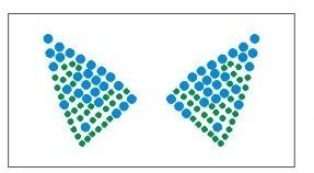 Segitiga simetris sama sisi Rhinestone Heat Transfer warna hijau Eco-Friendly