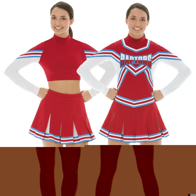 CHEER tim metalik Rhinestones pemuda cheerleader pakaian dengan busur