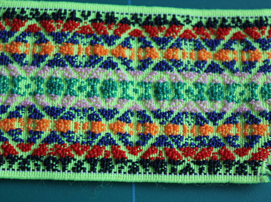 Bagasi Woven Elastic Webbing Fluoresensi Berwarna Nylon / Spandex