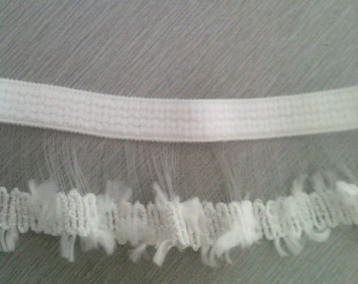 Putih Woven Elastic Webbing / custom made nylon kaset elastis 2,5 cm