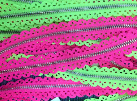 Lace Ritsleting Kustom Untuk Lady Dress, Eco Friendly Logam Zipper Gigi # 5
