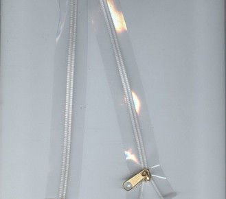 Profesional PVC Batal 60cm Zipper Gigi untuk Raincoat Transparan
