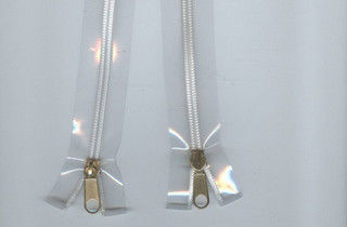 Profesional PVC Batal 60cm Zipper Gigi untuk Raincoat Transparan