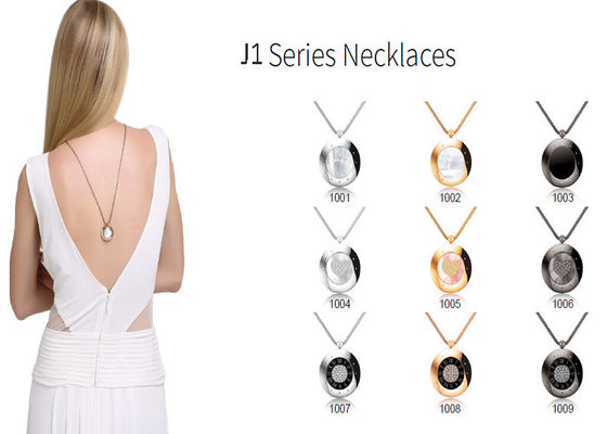 Rose Gold Perempuan Bluetooth Cerdas Necklace Mileage Mengukur Battery