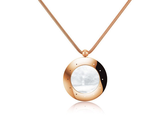 Rose Gold Perempuan Bluetooth Cerdas Necklace Mileage Mengukur Battery