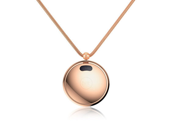 Rose Gold Perempuan Bluetooth Cerdas Necklace Mileage Mengukur Battery