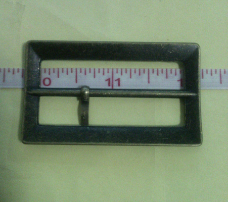 Plating Gunmetal Lapangan Kain Belt Buckle, tas jins seng militer gesper