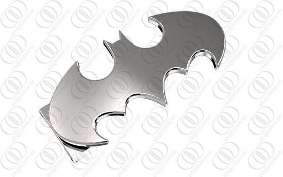 Perak Stainless Steel Batman Belt Buckle Cermin Shiny Dipoles