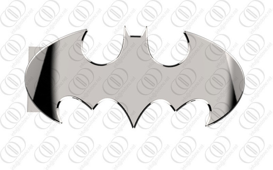 Perak Stainless Steel Batman Belt Buckle Cermin Shiny Dipoles