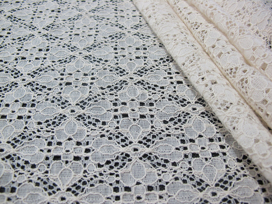 Kain Lace Nylon katun merenggang untuk pakaian, renda Mesh Fabric