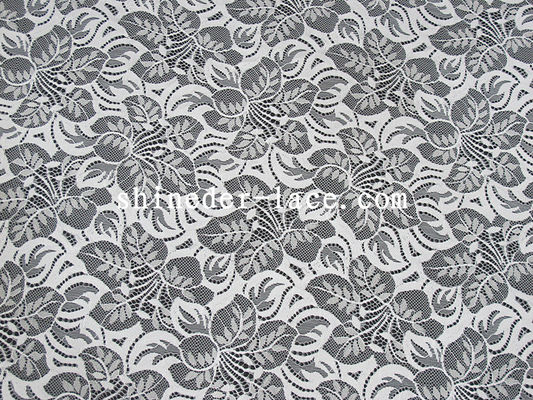 Pink / White Cotton Nylon Lace Fabric Atau Kustomisasi Warna Untuk Pakaian SYD-0182