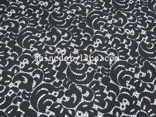 Kain nilon katun hitam bunga nilon Eco Friendly AZO gratis Mewarnai SYD-0036Z
