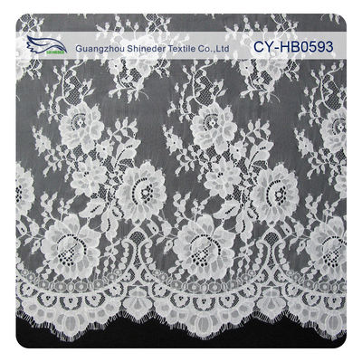 Kain Renda Nilon Chantily Untuk Wedding Dresses, Kain Renda Bunga Bergigi