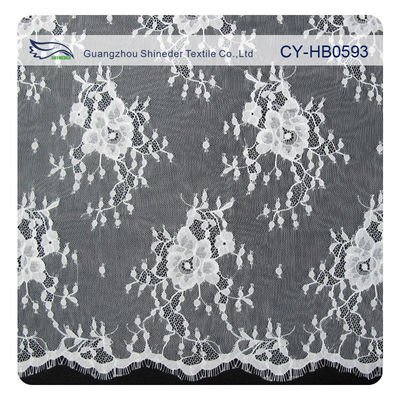 Kain Renda Nilon Chantily Untuk Wedding Dresses, Kain Renda Bunga Bergigi