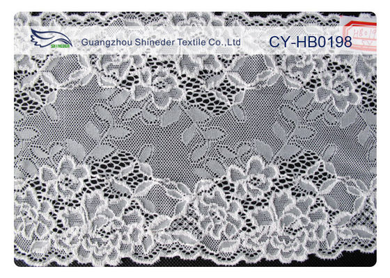 Kain renda elastis elastis Nylon kain Trim untuk gaun pengantin CY-HB0198