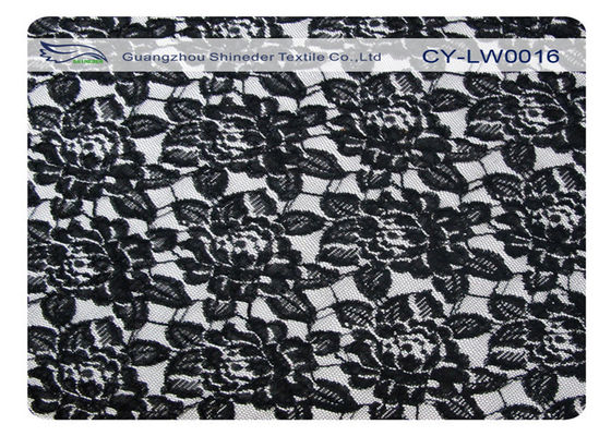 Kain nilon kapas bunga hitam nilon, 65% nilon + 35% katun CY-LW0016