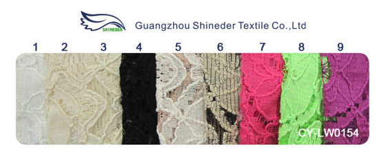 Shrink-Resistant Cotton Nylon Lace Fabric, Kain Bunga Geometris CY-LW0154