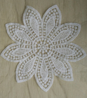 Mesh Flower Qmilch Dekorasi Lace Potong Dengan Ukuran Kecil, Putih